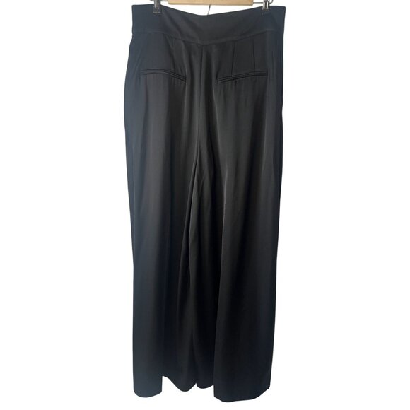 NWT Club Monaco Black High Rise Pants Pockets Size 12 Soft Wide Leg - Picture 6 of 11